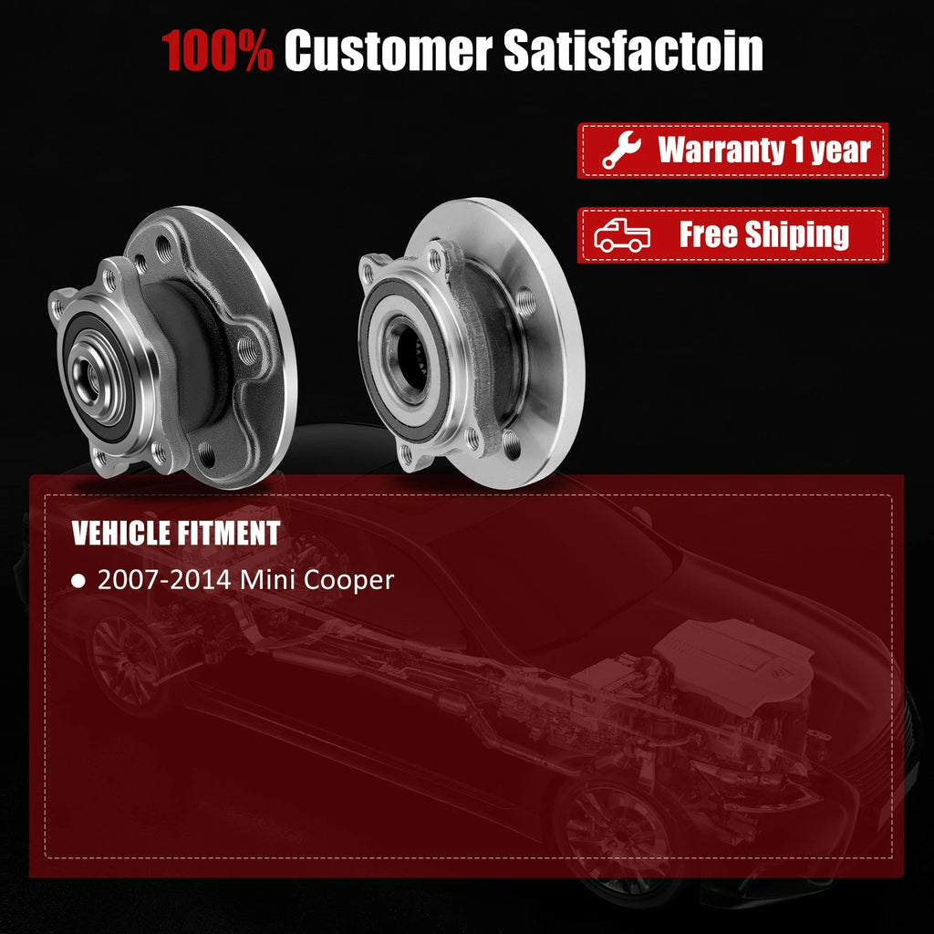 Set of 4 Wheel Hub Bearing Assemblies for Mini Cooper (2007-2014)