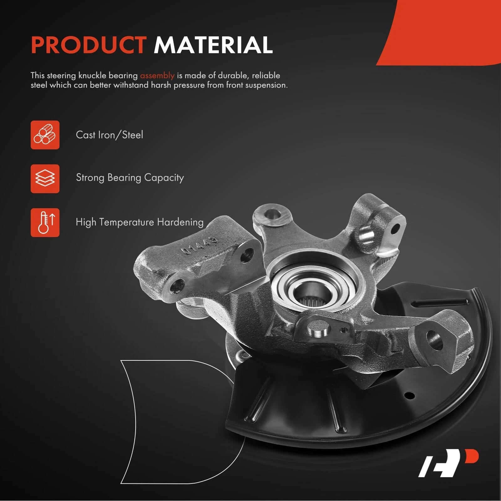 Front Left Steering Knuckle & Hub Bearing for Ford Escape (2001-2004)