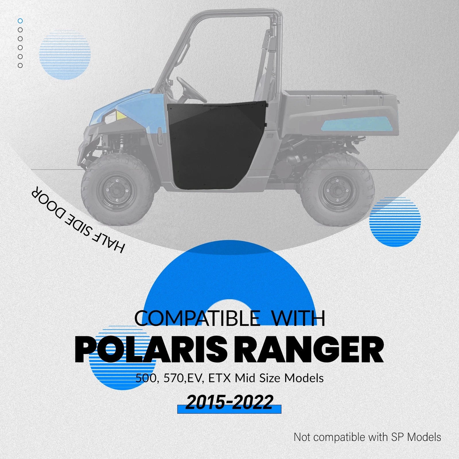 Half Door Kit for Polaris Ranger 500 570 EV ETX (2015–2022)
