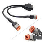 2X 6 Pin 4 Pin to OBD2 Adapter Cable for Harley (Diagnostic Scanner)