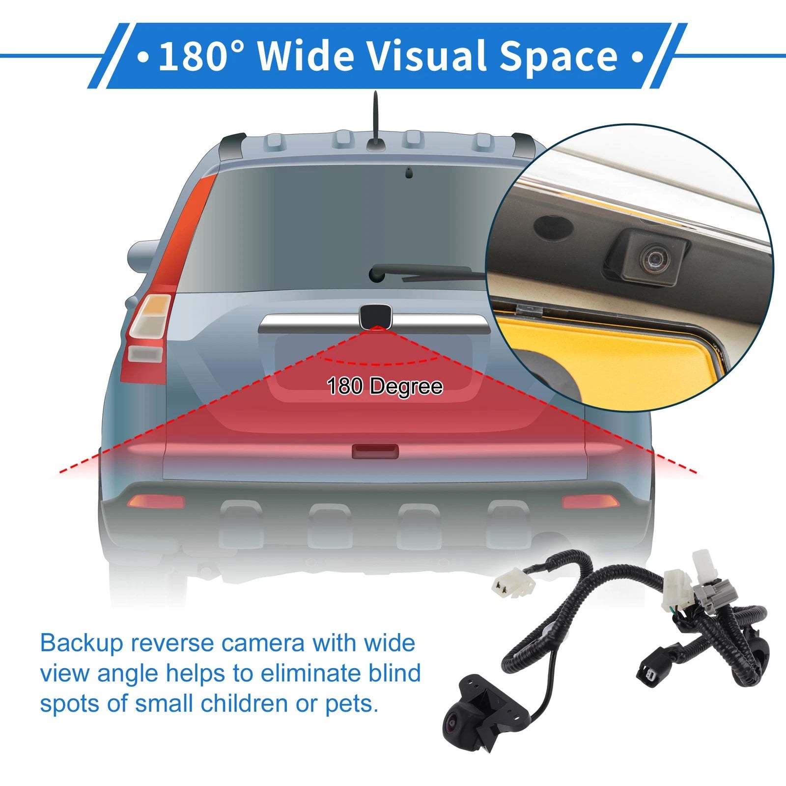 Rear View Camera for Honda Pilot (2012) - 120-180° Backup Assist