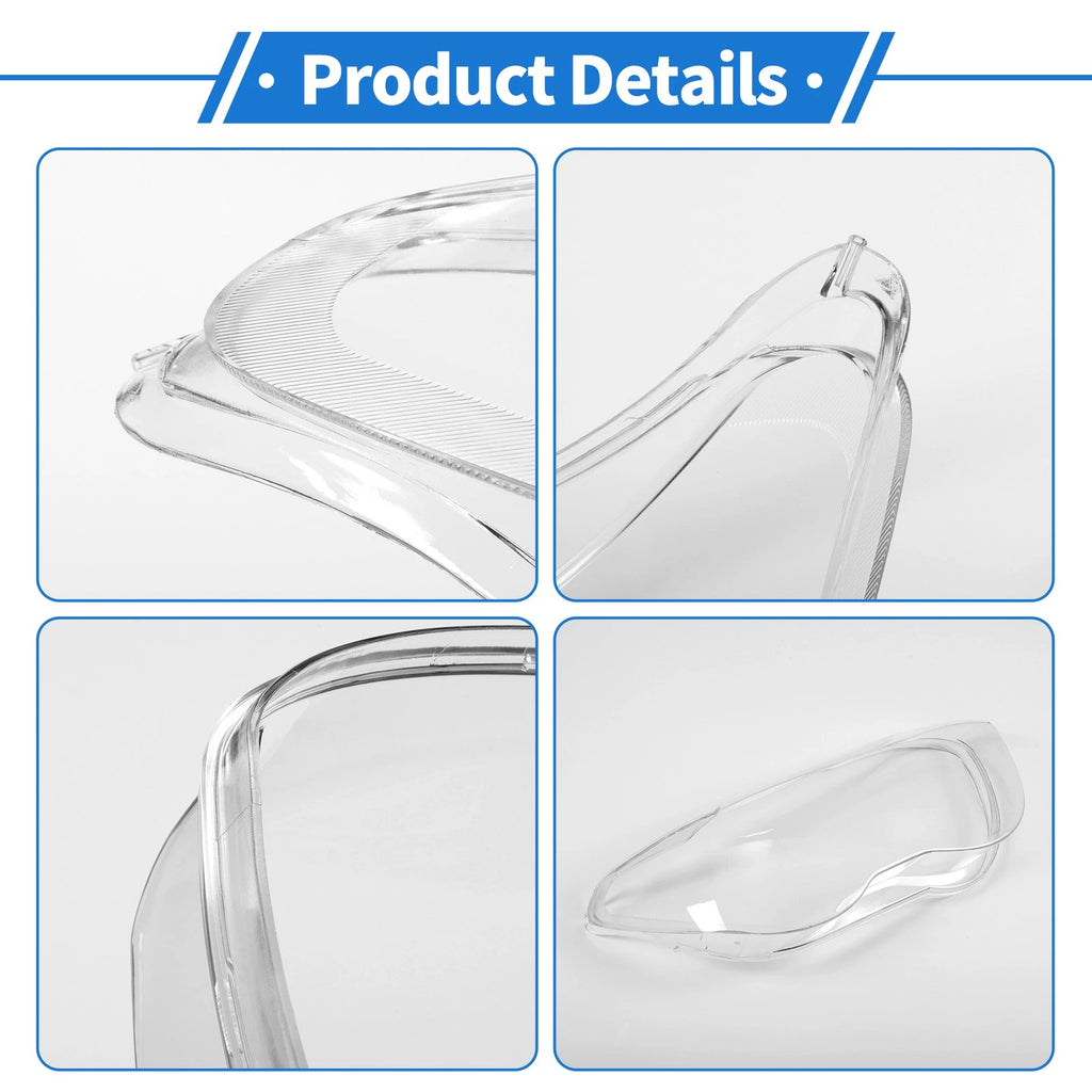 1 Pcs Headlight Lens Cover for BMW 7 Series E66/E65 (2002–2005) PC Clear