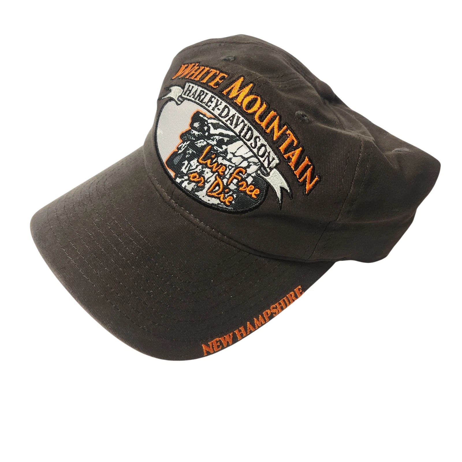 Adjustable Baseball Cap for Harley-Davidson (Men's, White Mountain NH)