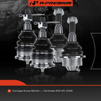 Set of 4 Front Lower & Upper Ball Joints for Chevy Silverado 2500 (1999–2004)