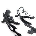 Black Beach Lady Mirrors for Honda/Kawasaki/Suzuki Cruiser (All Years)