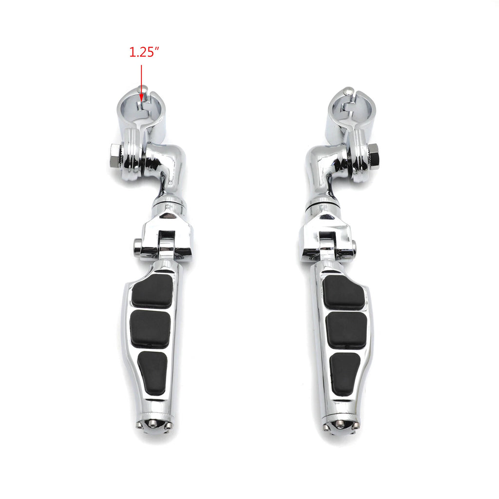 Chrome Highway Stiletto 3" FootPeg Clamp Kit 1.25" for Honda GoldWing GL1800 (2001–2023)