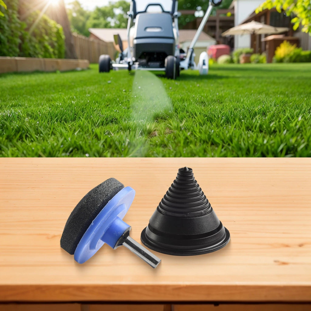 Set of 2 Rotary Lawnmower Blade Sharpeners and Balancers