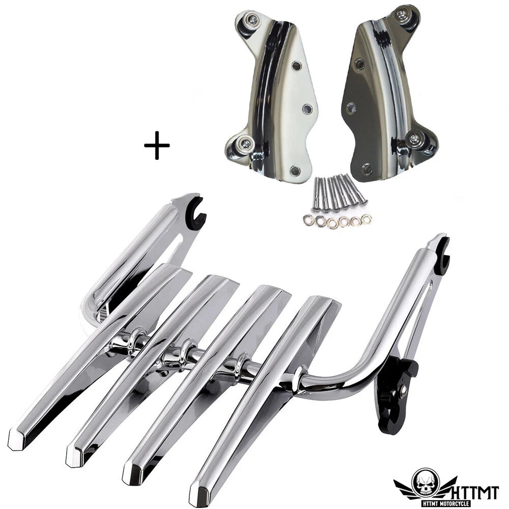 Detachable Skull Stealth Luggage Rack for Harley Touring FLHR FLTR (2014–2019)