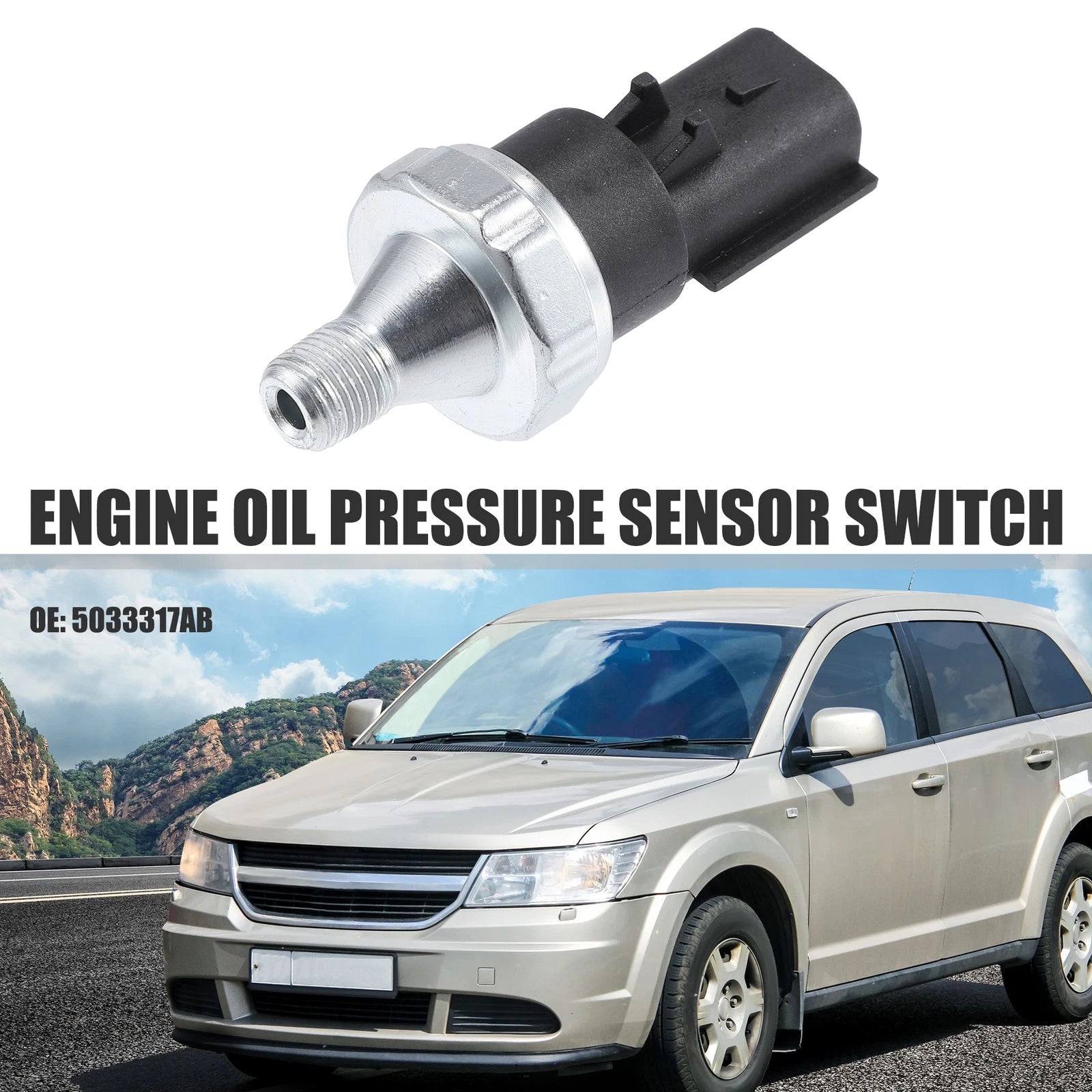 Engine Oil Pressure Sensor 5033317AB for Dodge Journey, Jeep Compass (2007–2017)