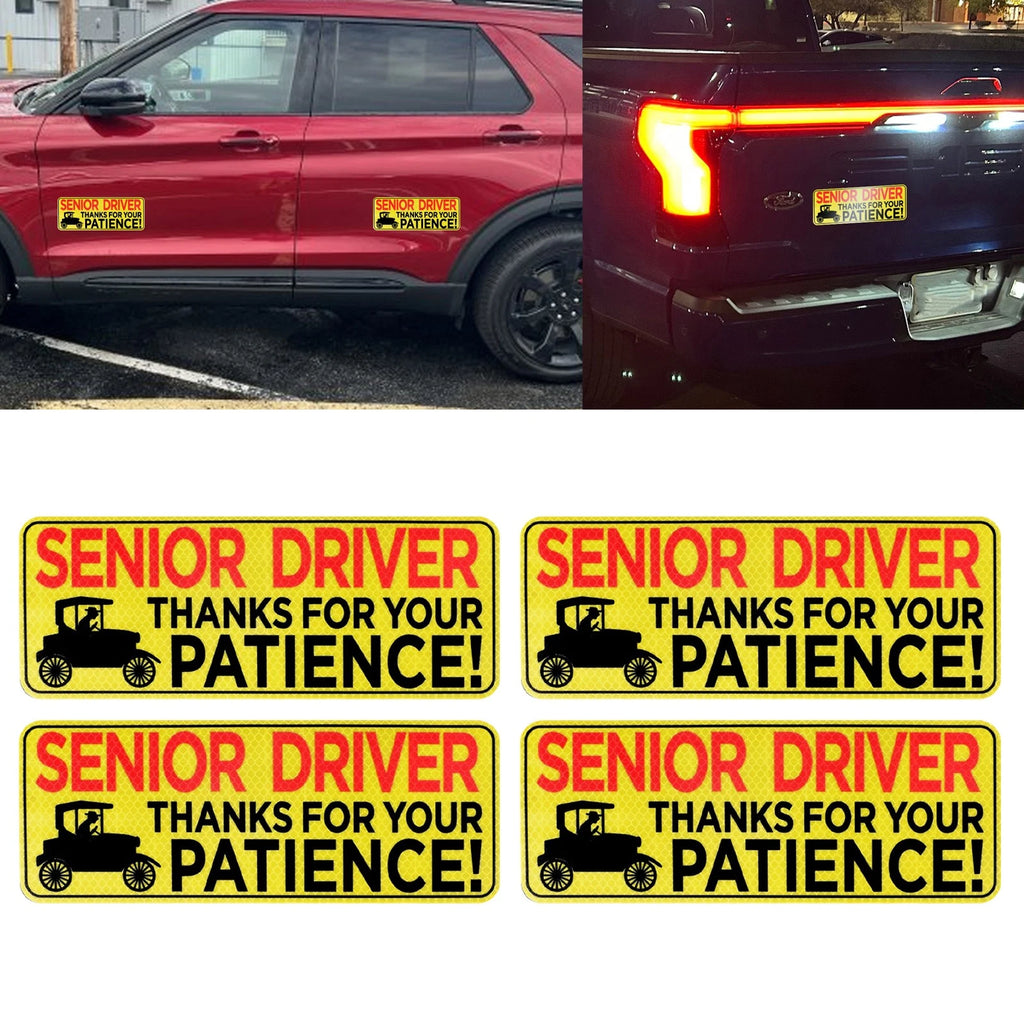 Senior Driver Reflective Car Magnet for Elderly Drivers (2020–2025)