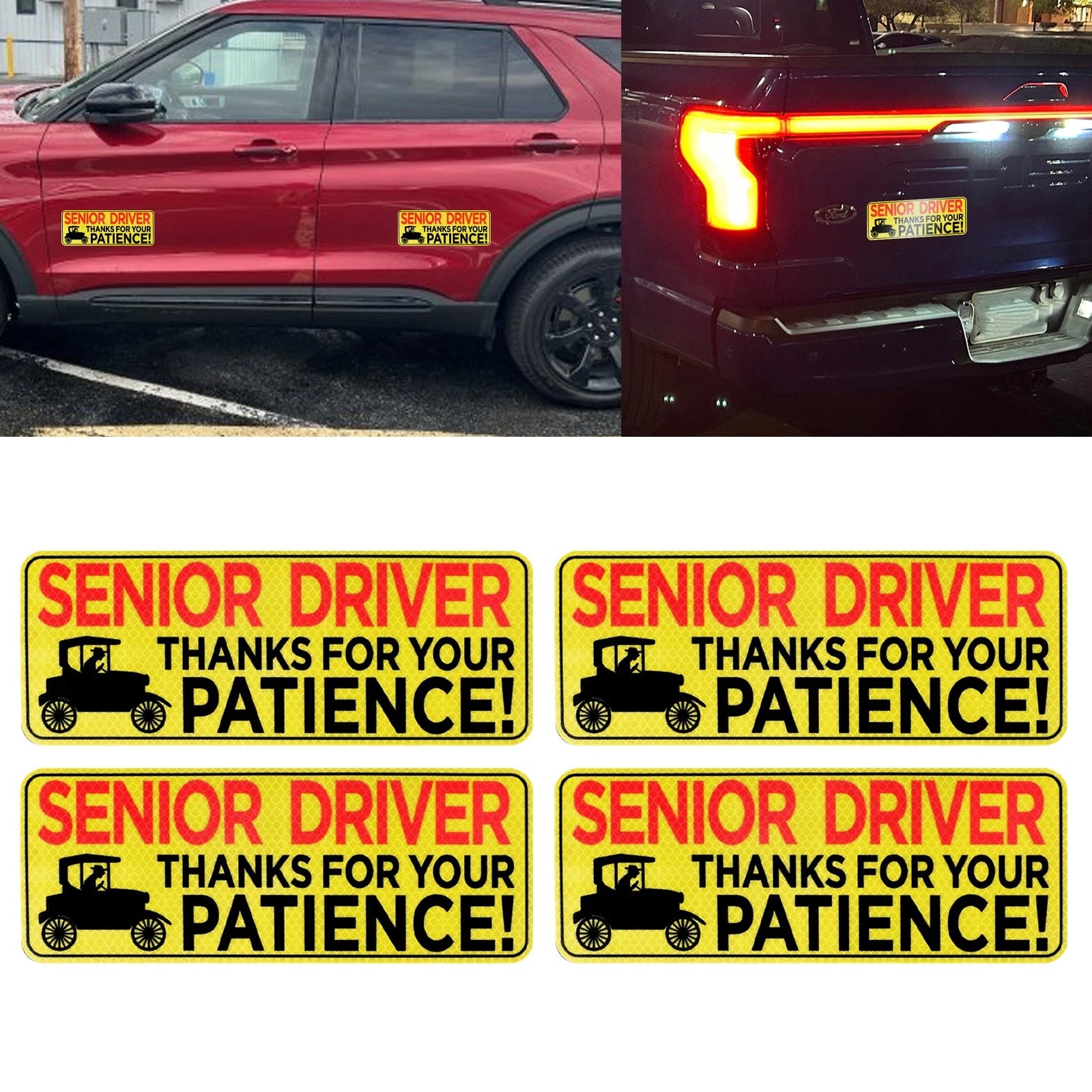 Senior Driver Reflective Car Magnet for Elderly Drivers (2020–2025)