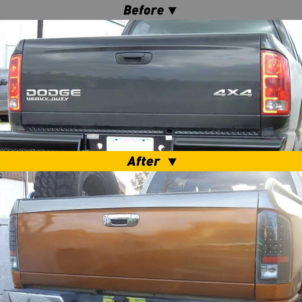 Chrome Door Handle and Tailgate Covers for Dodge Ram 1500 2500 3500 (2002–2008)