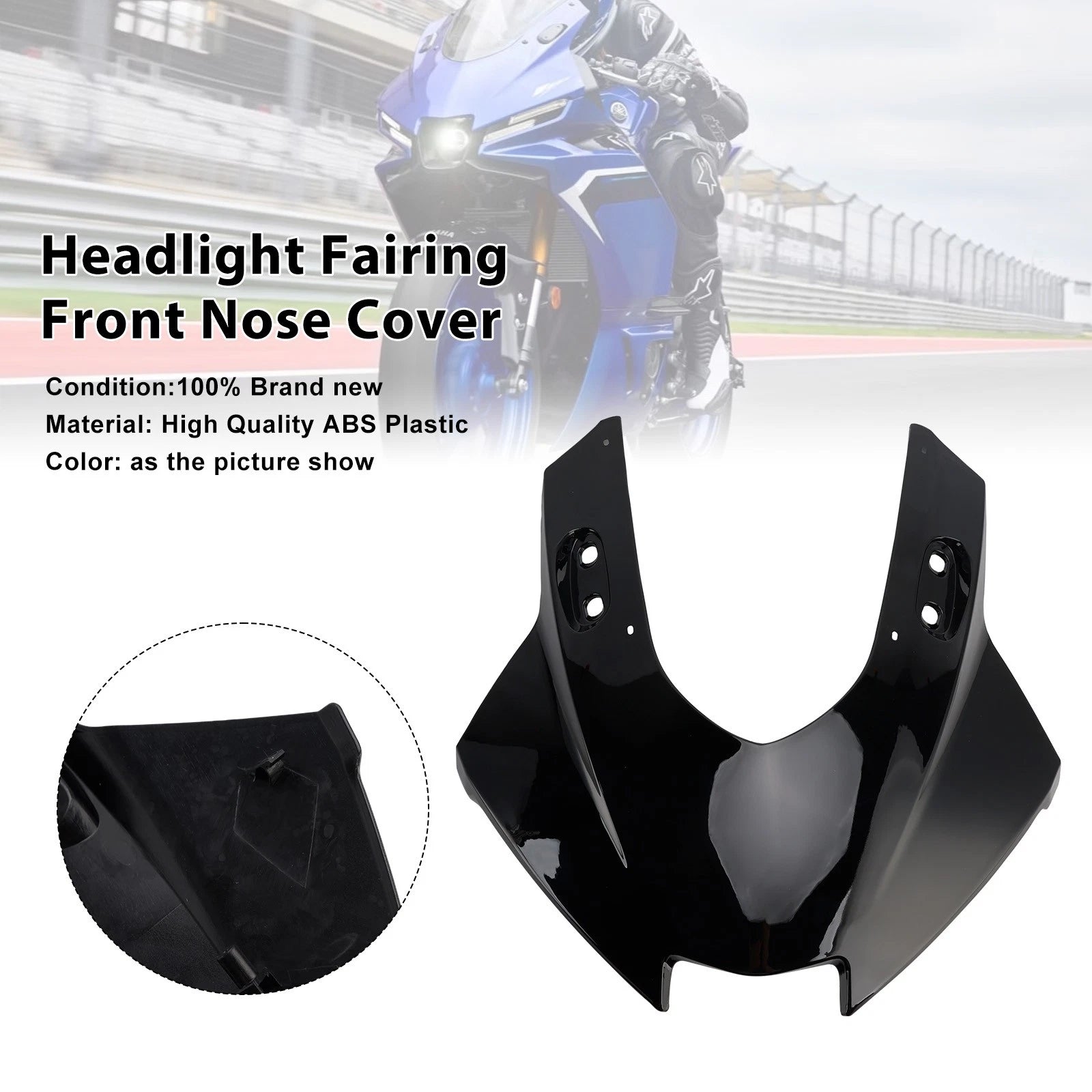 Headlight Fairing for Yamaha YZF-R3 R25 (2025–2026) Black