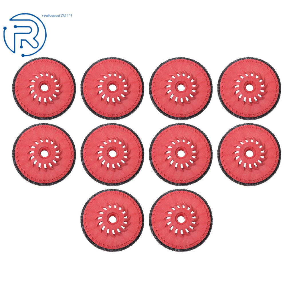 10X 4-1/2" × 7/8" 80 Grit T29 Ceramic Flap Sanding Discs for Angle Grinder