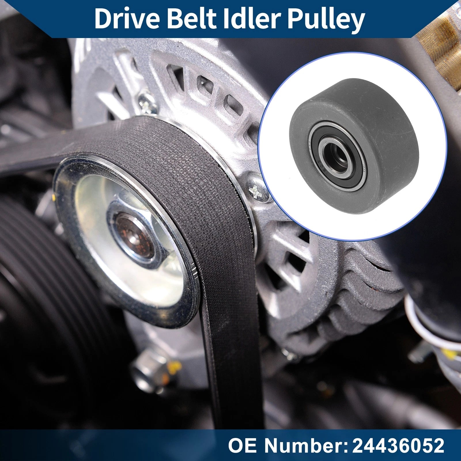 Drive Belt Idler Pulley for Chevrolet Sonic (2012–2018) No. 24436052