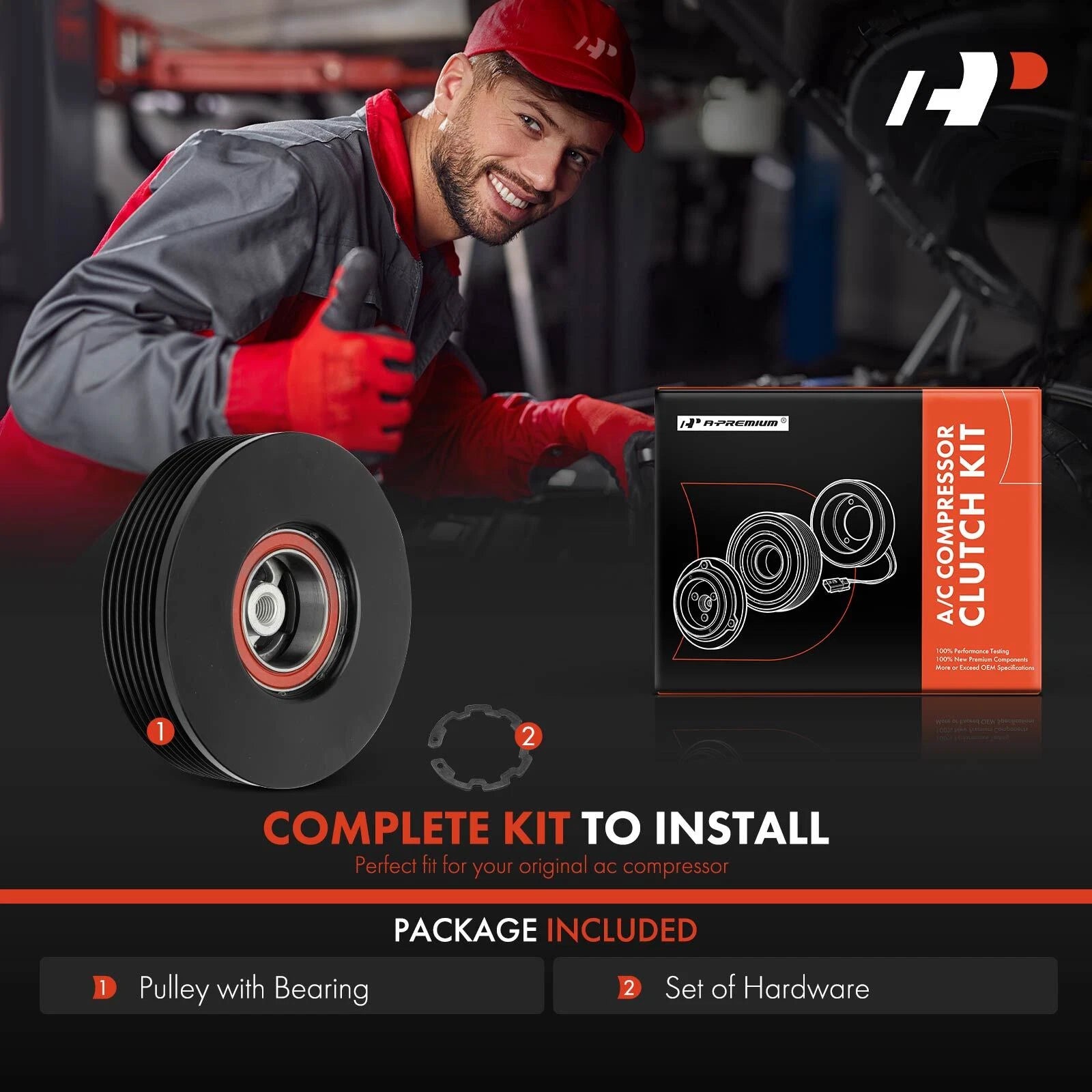 A/C Compressor Clutch Kit for BMW 535i, 535i xDrive (2008–2010)