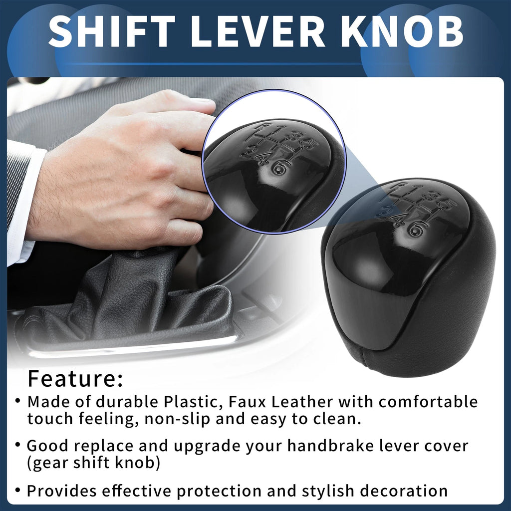 6 Speed Gear Shift Knob for Hyundai Elantra (2008–2009) Plastic Faux Leather