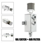 2L Oil Catch Can Tank 10AN for Universal Applications (Baffled, Silver)