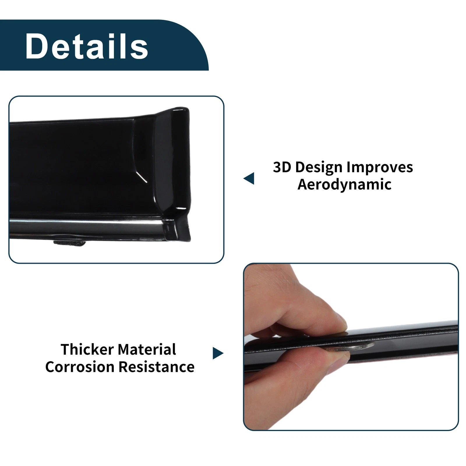 Set of 4 Window Deflectors for Nissan X-Trail MK3 T32 (2014–2021) Black