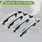 Set of 1 Exterior Door Handle for Lexus GX460 (2010–2023) Black Silver Tone