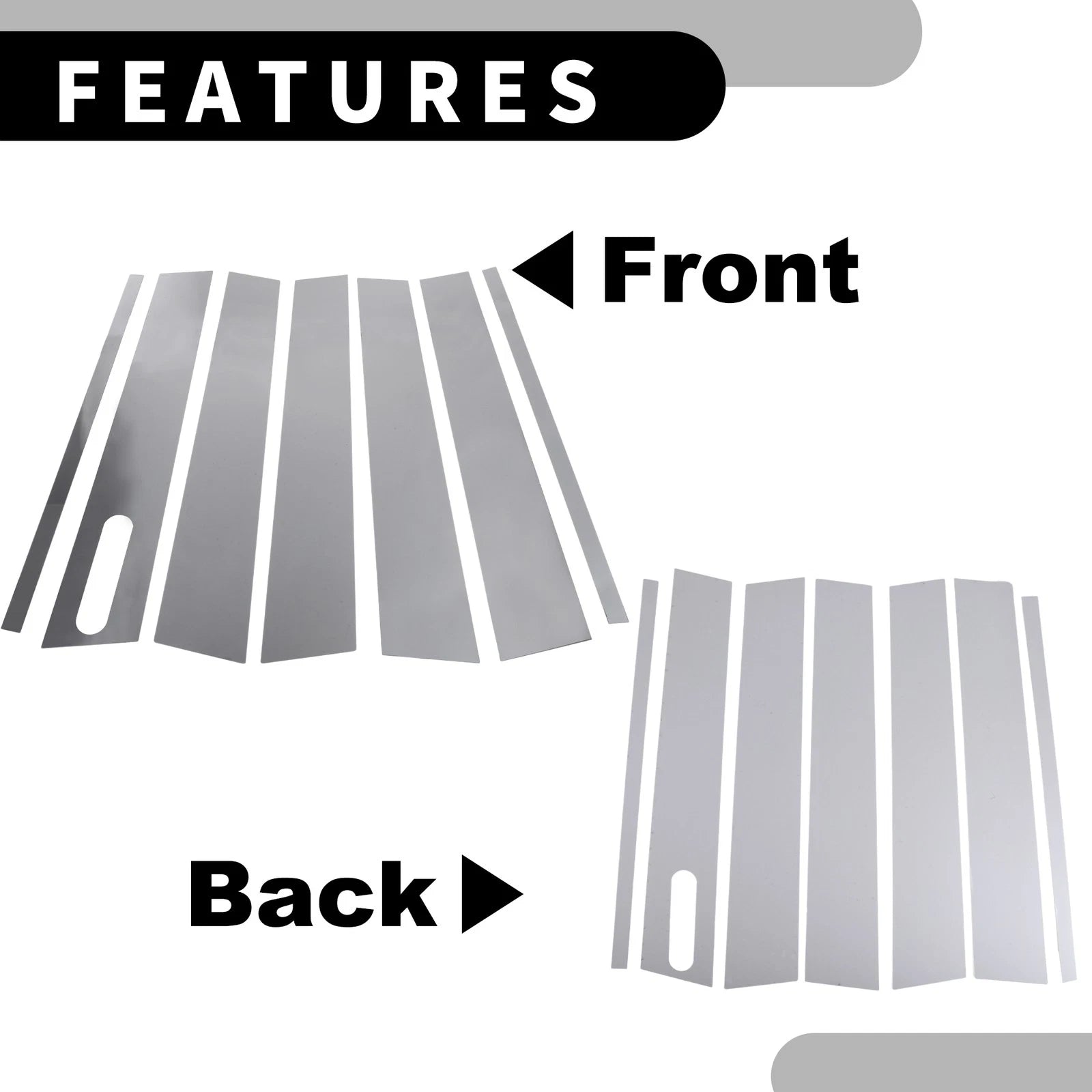 7pcs Window Trim Cover for Ford Explorer (2002–2010) Chrome Silver Tone