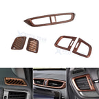 Peach Wood Look Inner Center Dash Side AC Vent Trim for Honda CR-V (2017-2022)