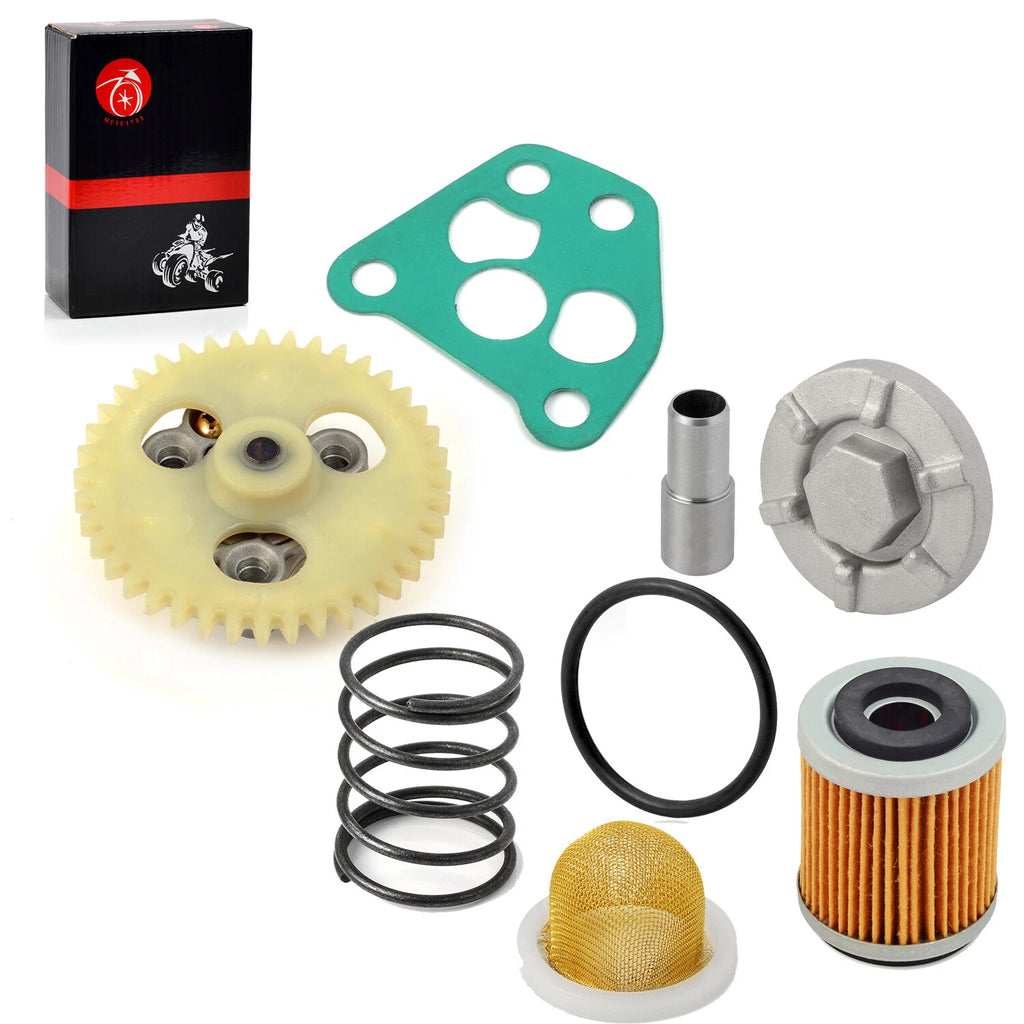 Oil Pump Gear Gasket & Oil Drain Plug Filter Strainer for Yamaha Raptor 350 (2004–2013)