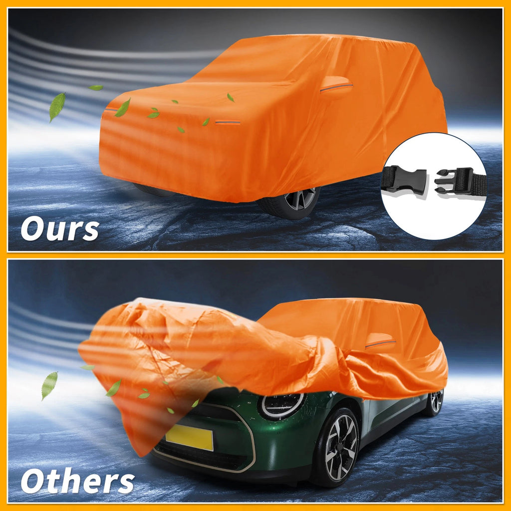 Car Cover Waterproof for BMW Mini Cooper 2DR (2002–2021) Orange Cotton