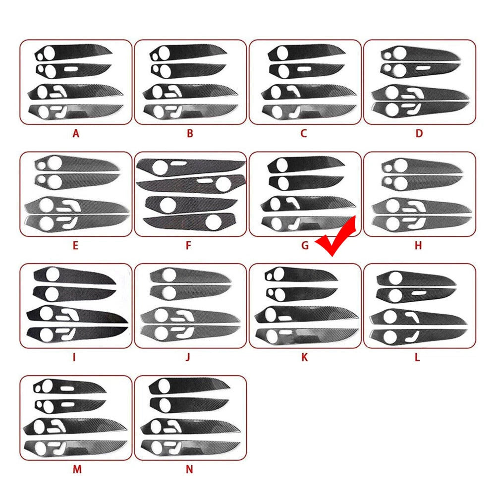 Interior Door Panel Cover Trim for Benz GLC X253 (2016–2021), C Class W205 (2014–2021)