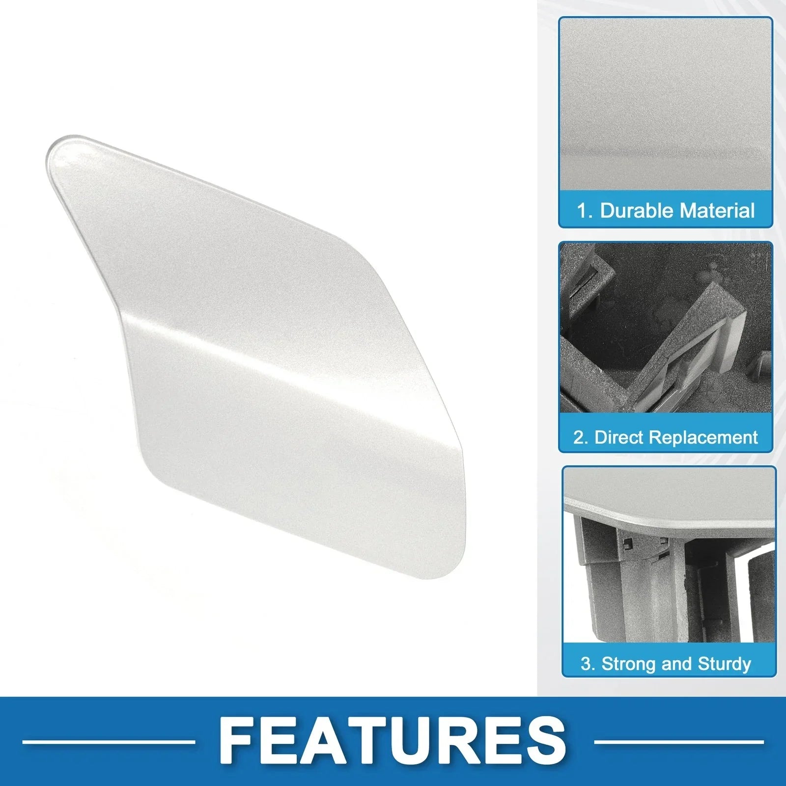 Front Right Washer Nozzle Cover Cap Silver Tone for BMW X6 (2015-2019)