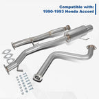 4" Rolled Muffler Tip Catback Exhaust System Kit for Honda Accord (1990–1993)