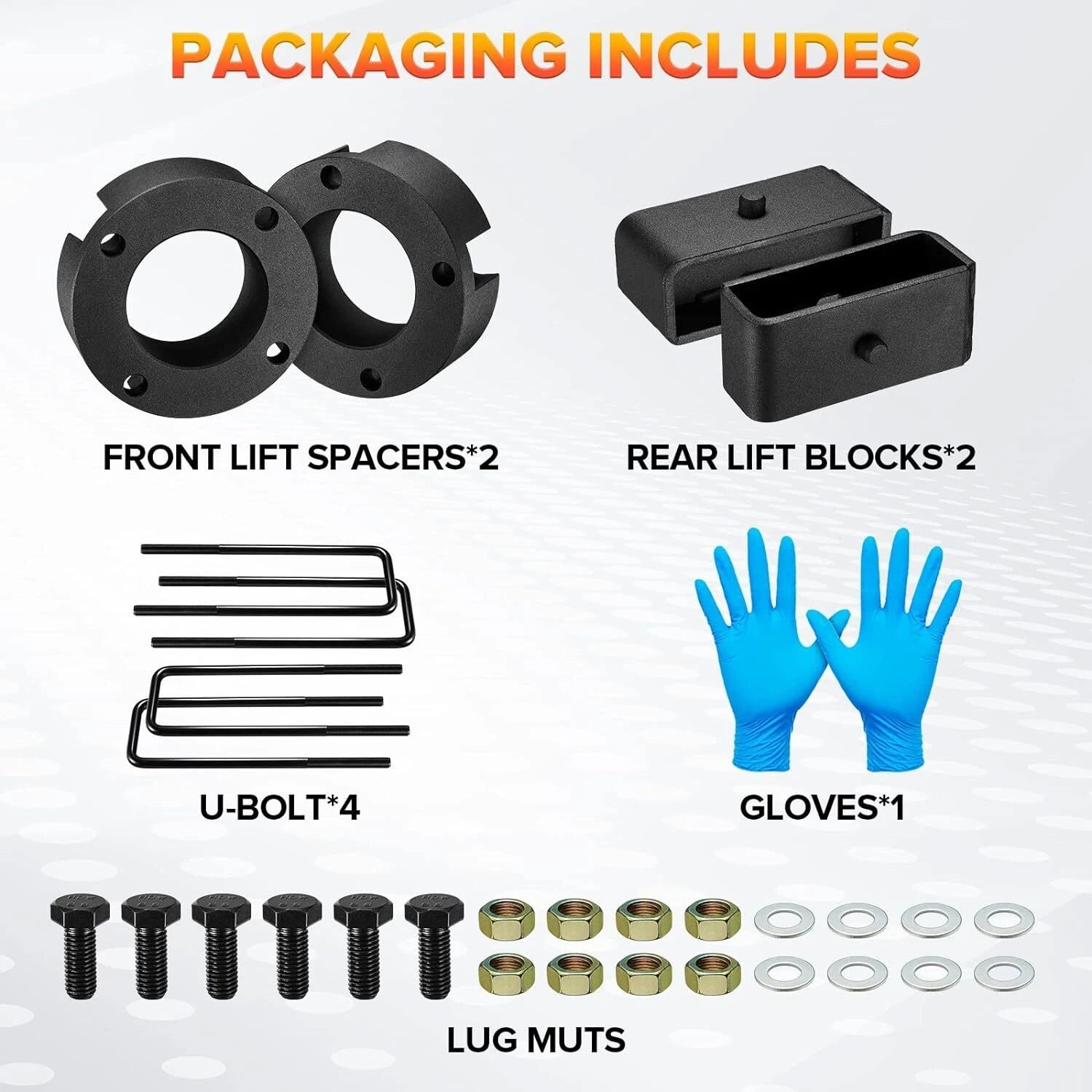 3 Inch Front 2 Inch Rear Leveling Lift Kit for Toyota Tundra (2007–2010)