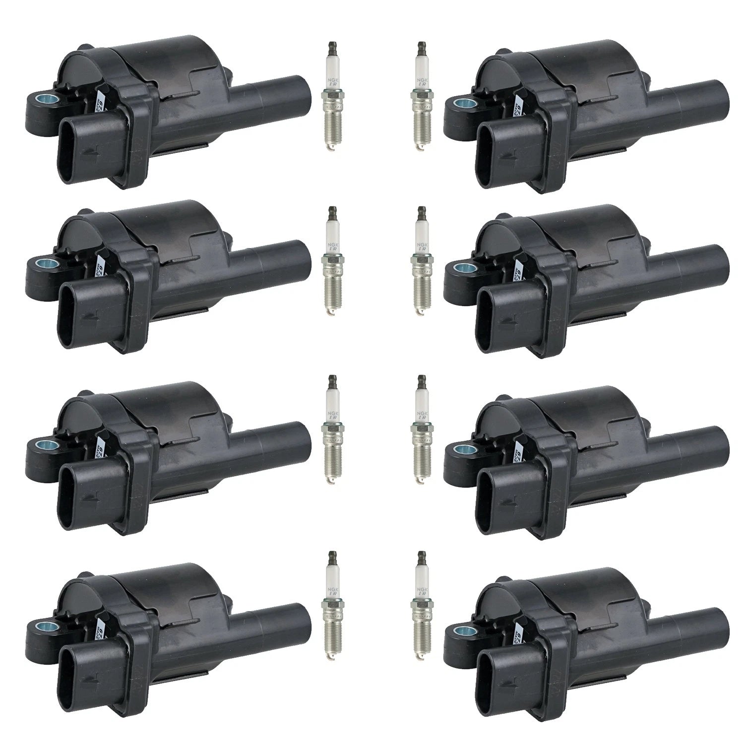Set of 8 Ignition Coils & NGK Iridium Spark Plugs for Camaro Corvette