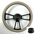 Steering Wheel Cover Black Half Wrap Replacement for Universal Fit (2005–2025)