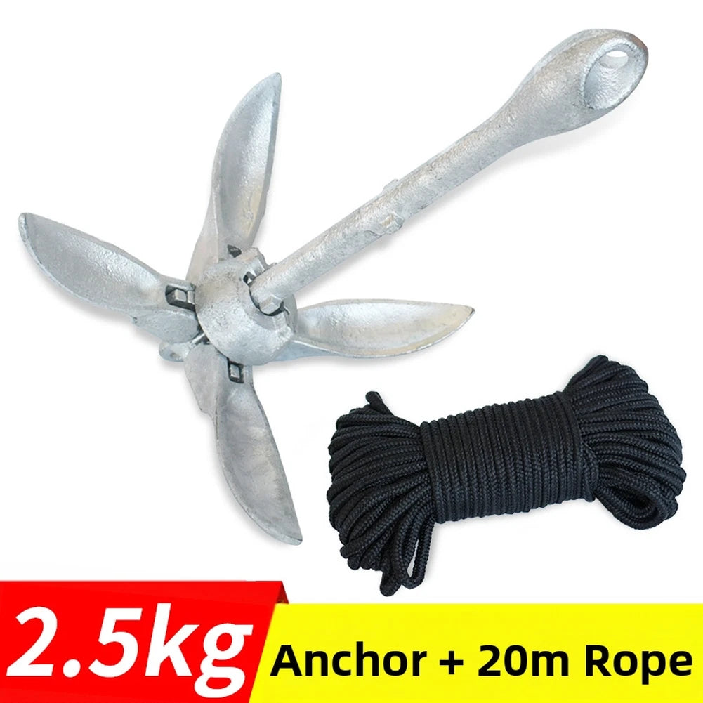 Galvanized Steel Boat Anchor for Recreational Boating (Rough Waters)