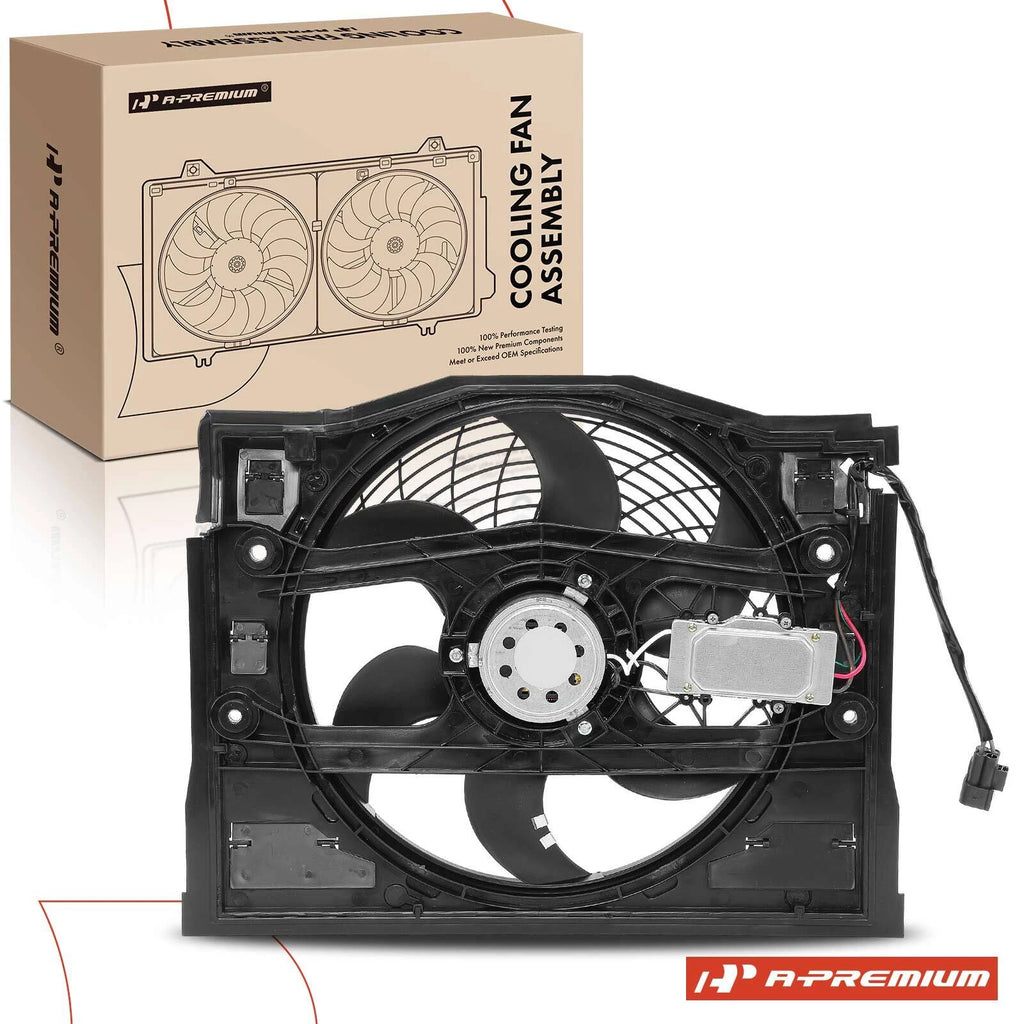 Cooling Fan Assembly with Shroud for BMW 330i 323i 325i 325xi 320i 323Ci (2000–2006)