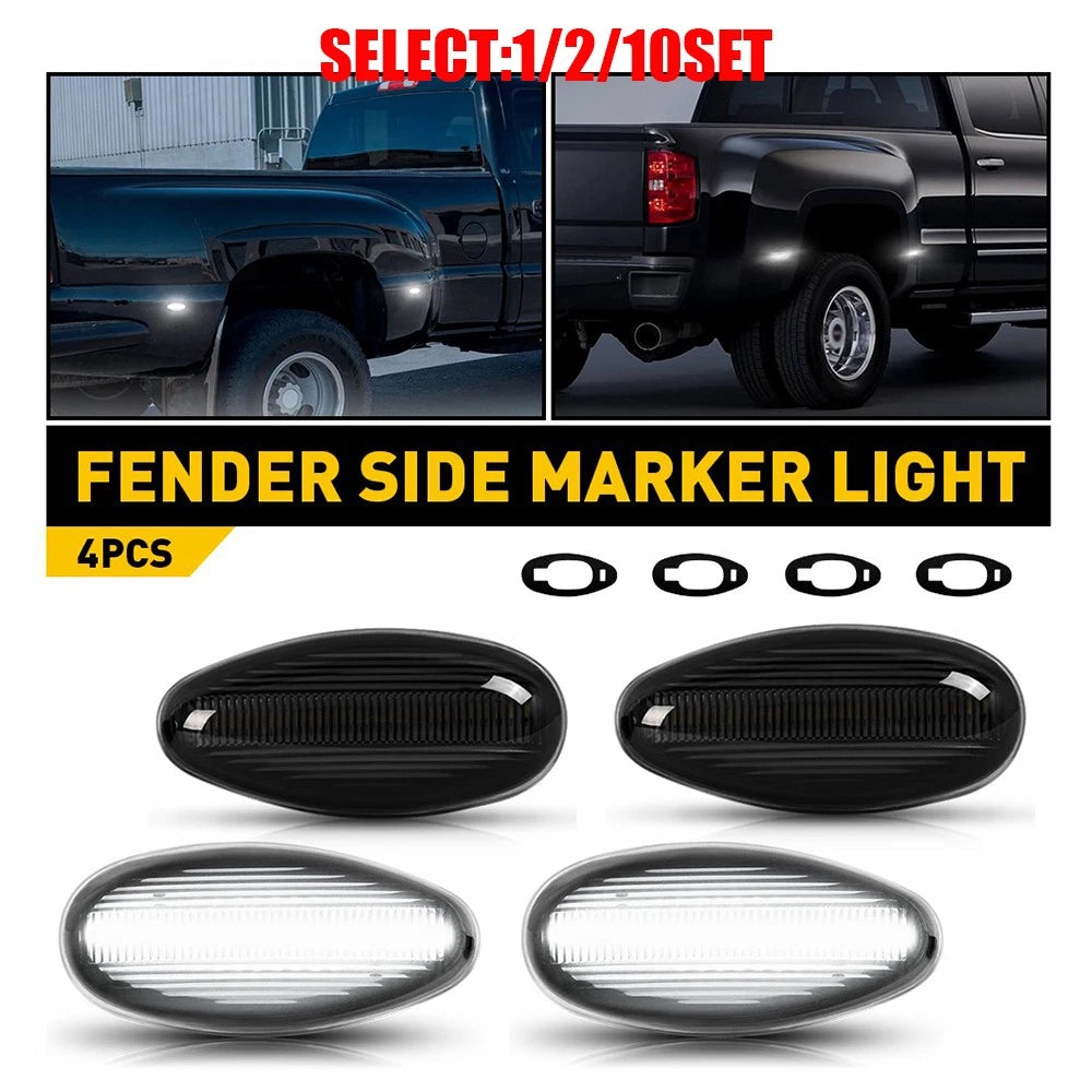 White LED Side Marker Light for GMC Sierra 2500HD 3500HD (1999â2014)