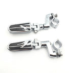 1.5" Flame Foot Peg Clamps for Harley Sportster 883 1340 XL1200 (1986–2023)