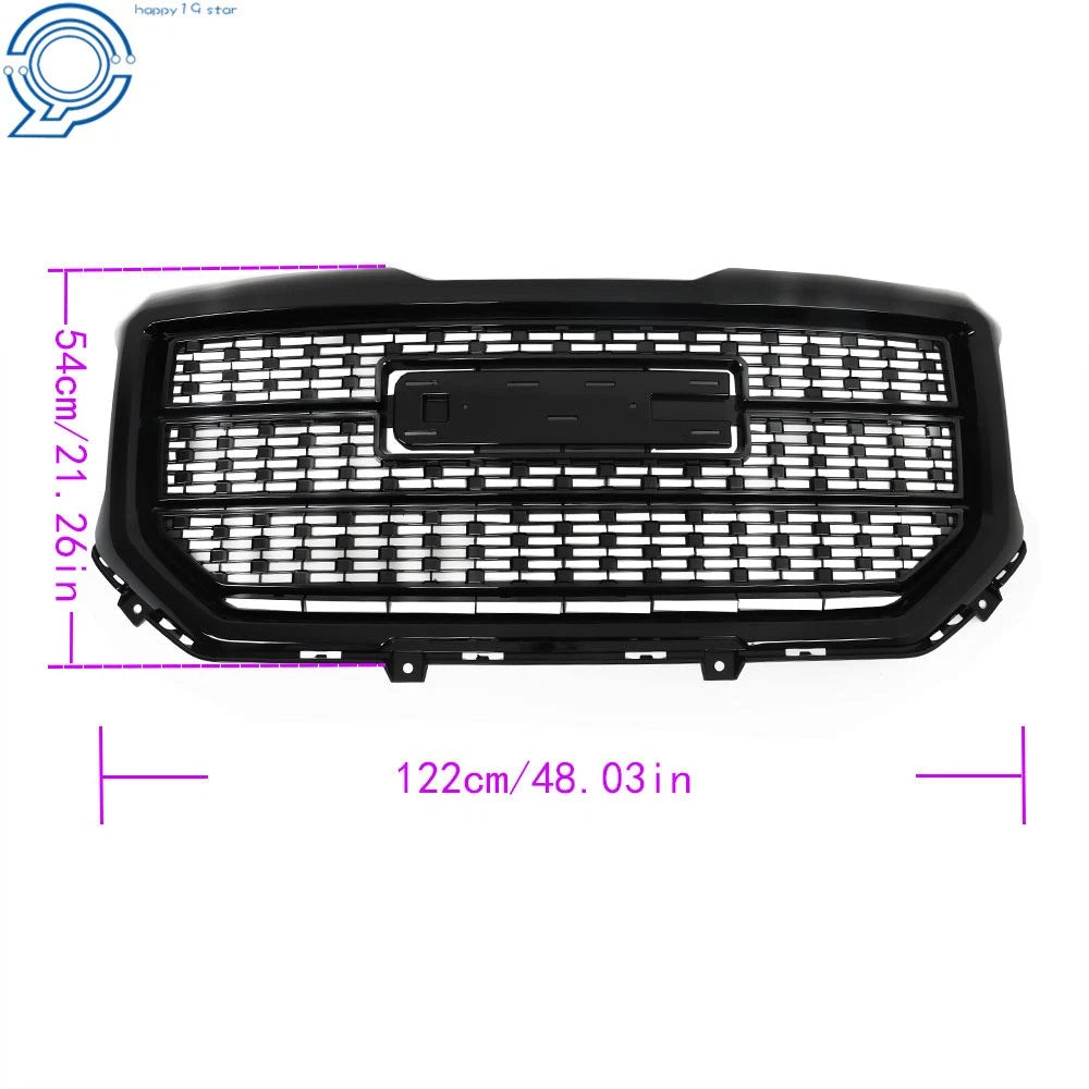 Black Mesh Front Bumper Grille for GMC Sierra 1500 (2016-2018)