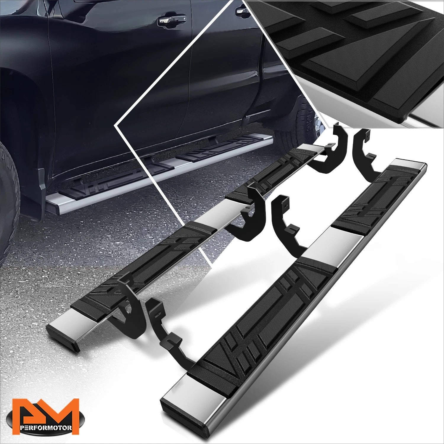 Set of 2 Side Step Nerf Bars for 2019–2025 Silverado Sierra Extended Cab