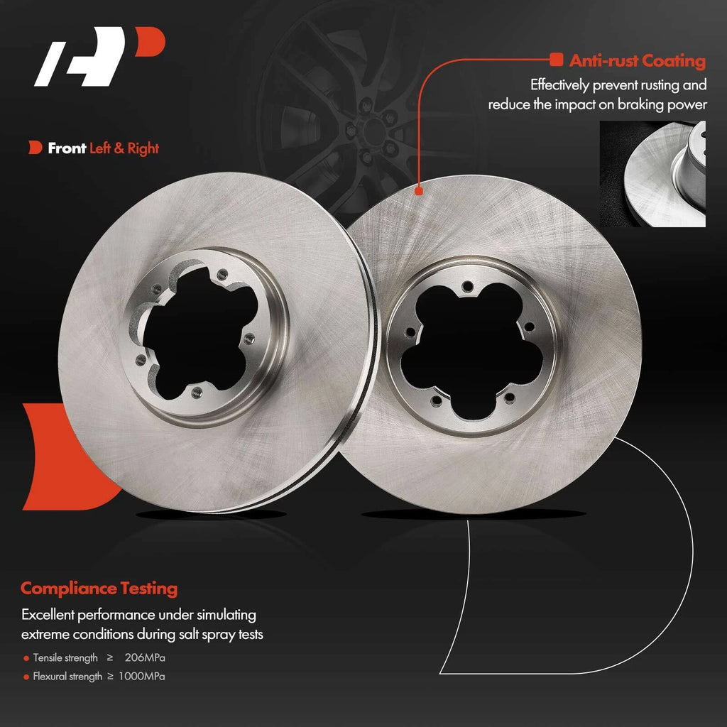 Front Disc Brake Rotors & Ceramic Pads for Ford Transit-150 (2015-2021)