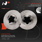 Front Disc Brake Rotors & Ceramic Pads for Ford Transit-150 (2015-2021)
