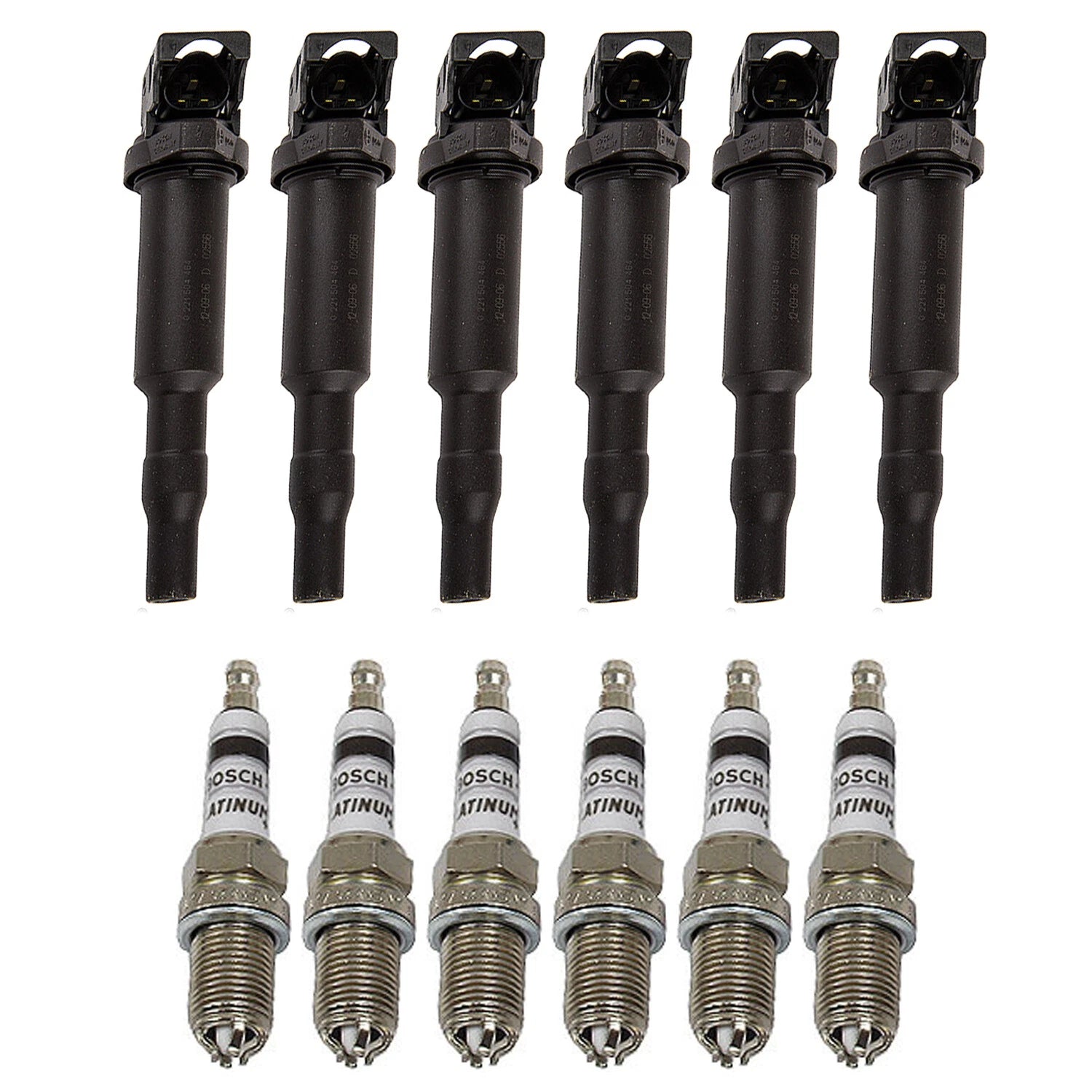 Set of 6 Ignition Coils & Platinum+4 Spark Plugs for BMW E36 Z3 (2001)