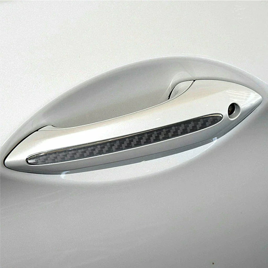 4pcs Carbon Fiber Door Handle Trims for BMW 5 Series F10 F11 F18 (2011-2017)