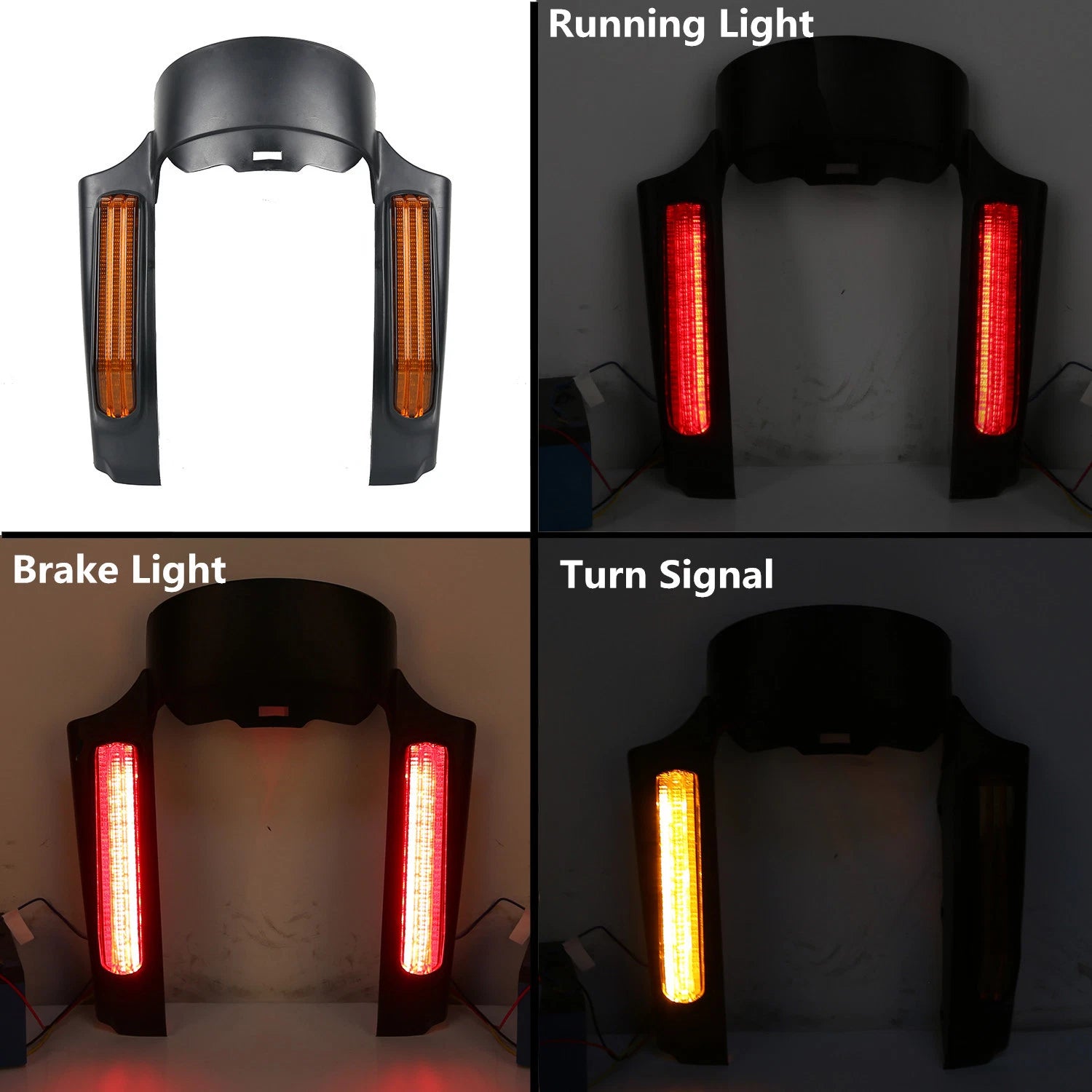 Rear Fender Fascia w/ LED Light for Harley Touring Road Electra Glide (2014–2023)