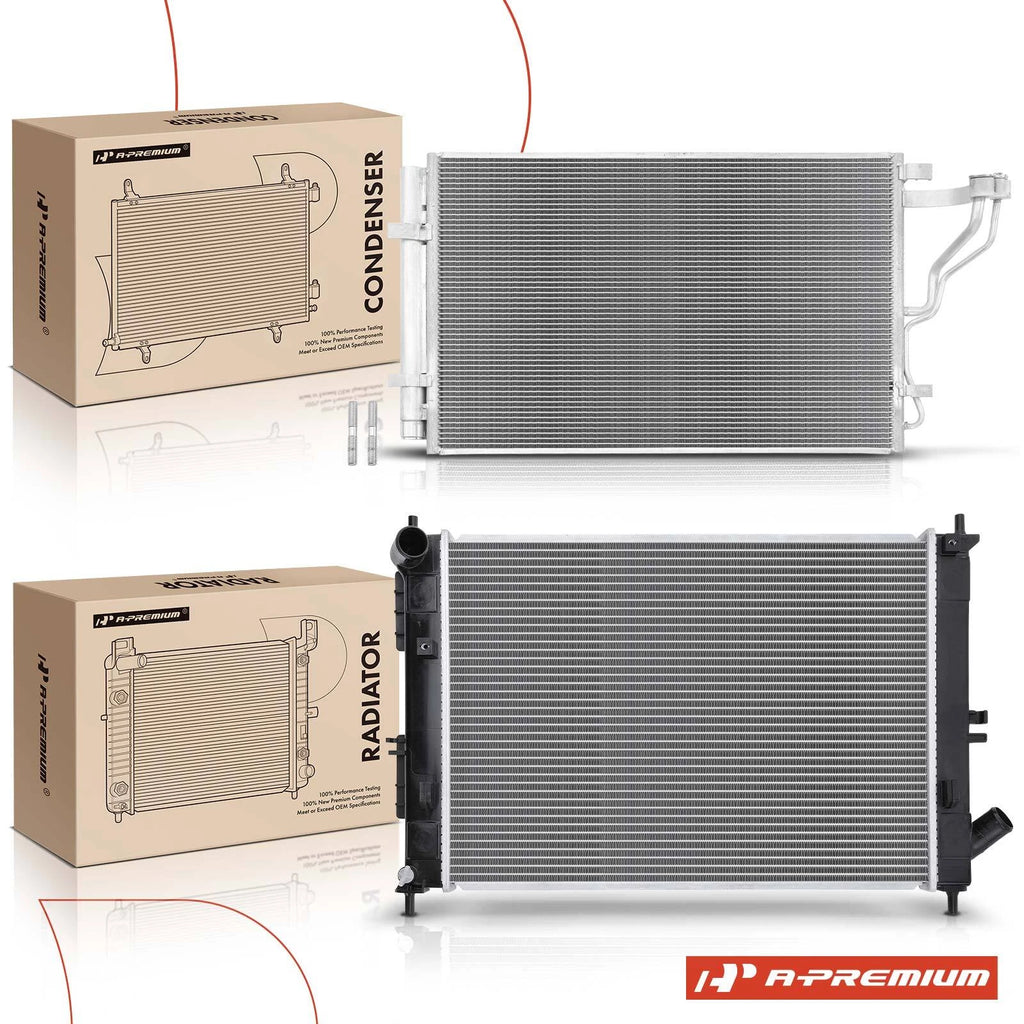 Radiator & A/C Condenser with Drier for Hyundai Elantra Kia Forte5