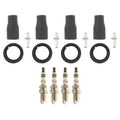 Set of 4 NGK Iridium IX Spark Plugs & Coil Boots for Kia Optima Hyundai Sonata (2011–2019)