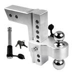 Heavy Duty Trailer Hitch 2.5" Receiver 8" Drop/Rise 18500LBS 2" & 2-5/16" Ball