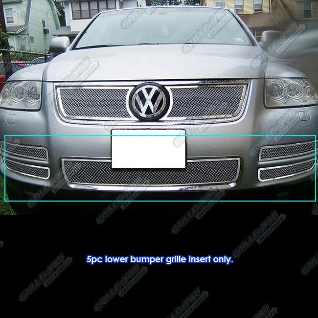 Stainless Chrome Mesh Grille Insert for Volkswagen Touareg (2003–2007)