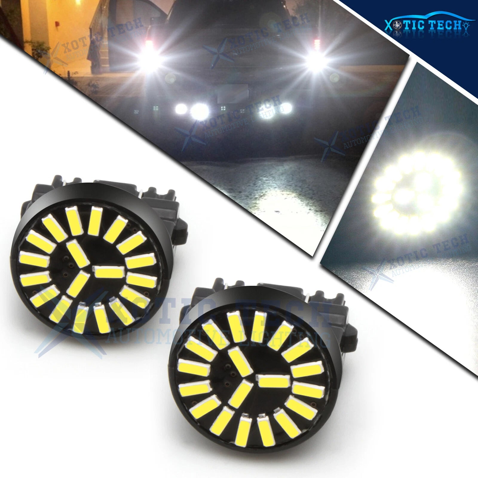 2-Pack 6000K White LED Backup Reverse Light Bulbs for GMC Sierra (2014–2020)
